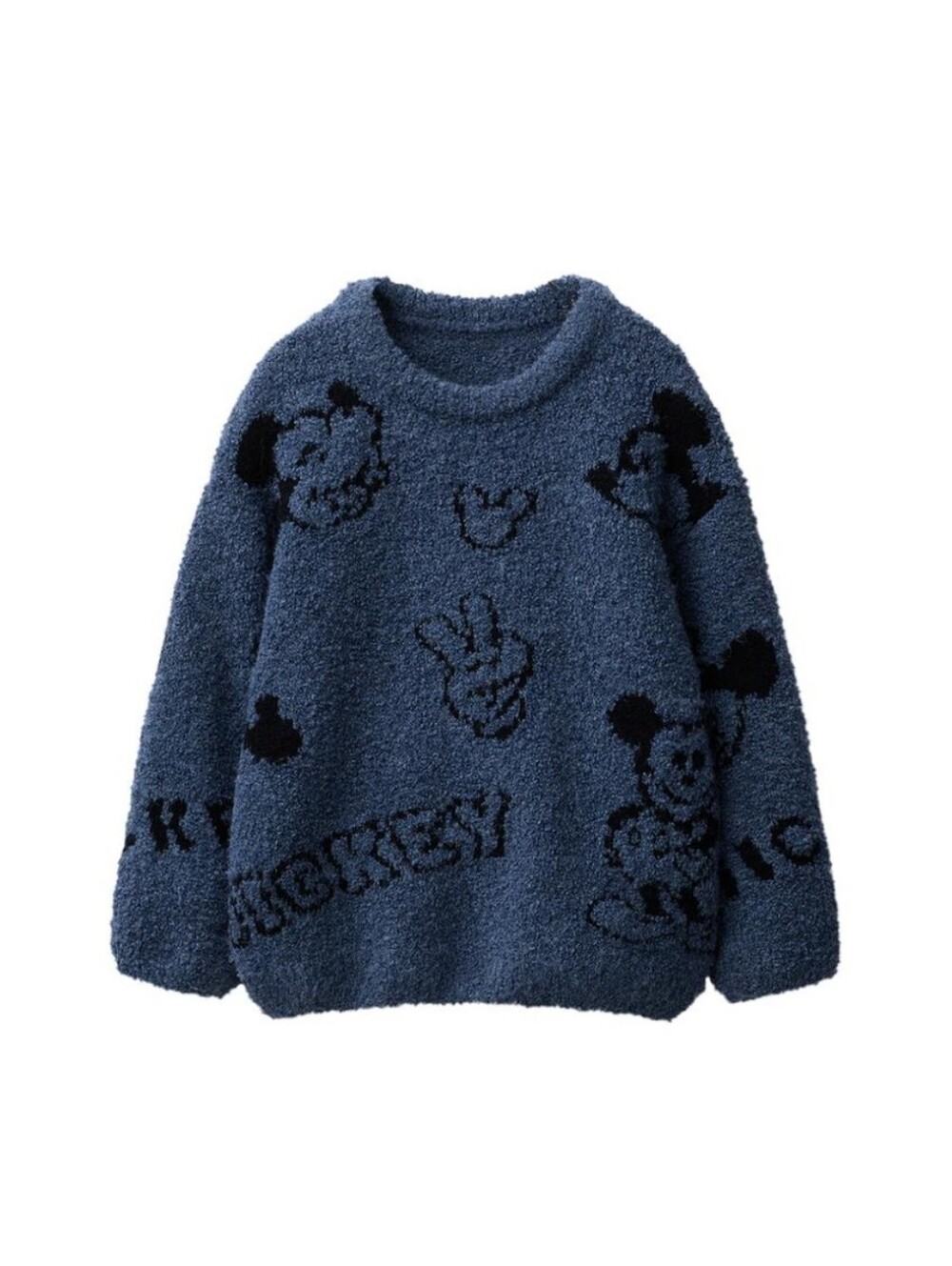 NWT Zara Kids Disney Mickey Mouse Wool Blend Knit Sweater Jumper Blue 3Y